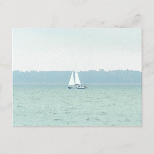 Sailing Boat on The Solent England Postcard