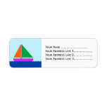 [ Thumbnail: Sailing Boat On The Water Label ]