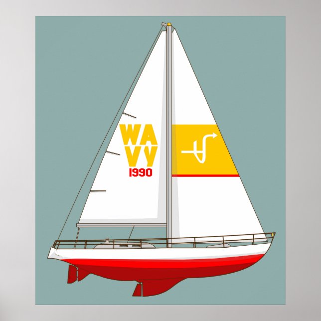 Sailing boat poster (Front)