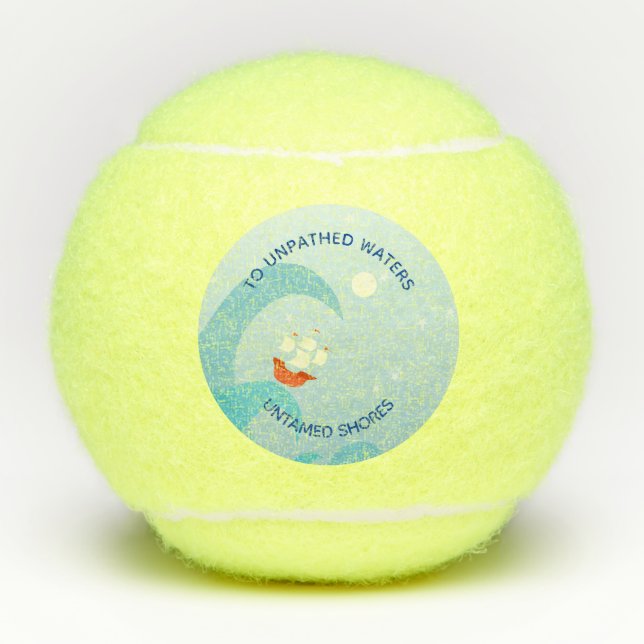 Sailing Boat Quote  Tennis Balls (Front)