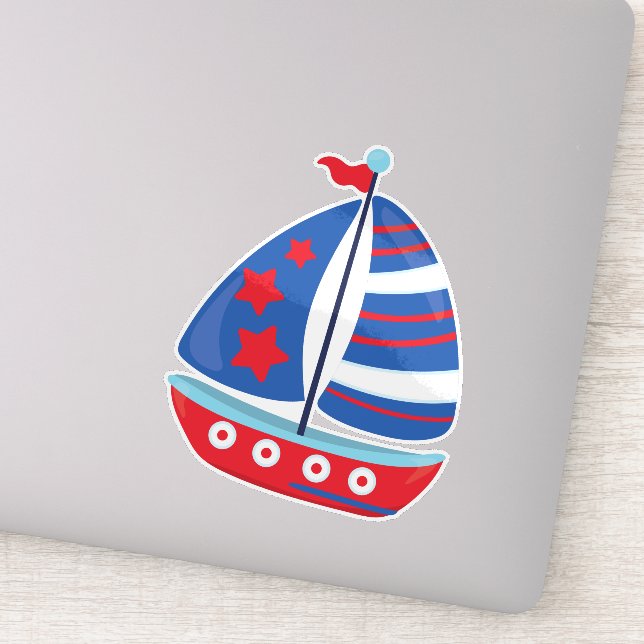 Sailing Boat, Sailor, Sailing, Sails, Ship, Boat Sticker (Detail)