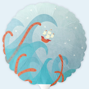 Sailing Boat Sea Monster Balloon