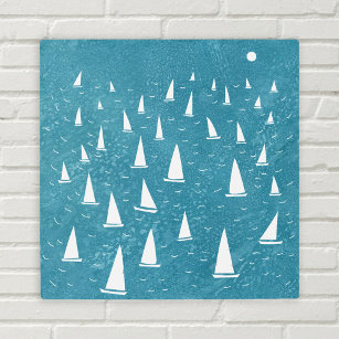 Sailing Boat Seascape Metal Print