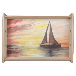 Sailing boat Serving tray