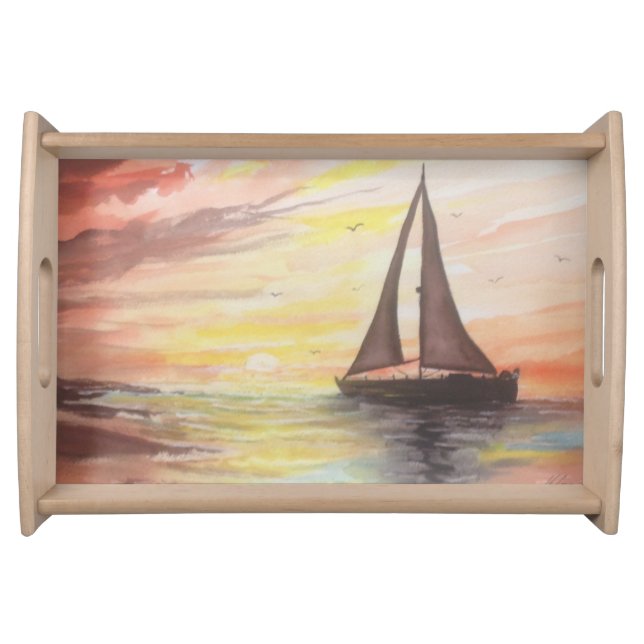 Sailing boat Serving tray (Front)
