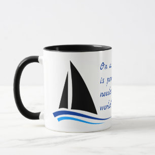 Sailing Boat, Wind & Beauty Quote Mug