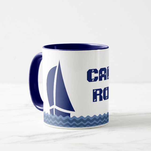 Sailing Boat with your text Mug (Front Left)
