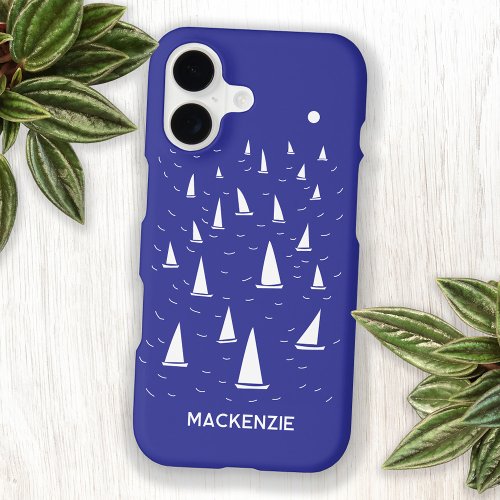Sailing Boat Yacht Personalized Custom Name iPhone 17 Case