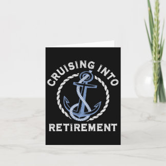 Sailing Boating Vacation Cruising Into Retirement  Card