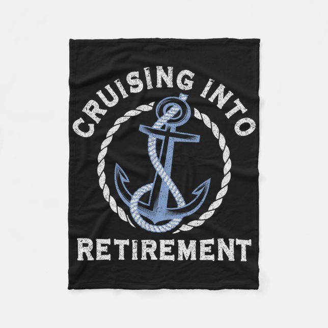 Sailing Boating Vacation Cruising Into Retirement  Fleece Blanket (Front)