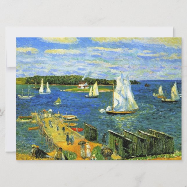 Sailing Boats at Mahone Bay in Canada Card (Front)