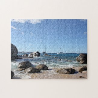 Sailing Boats at the Baths, BVI Jigsaw Puzzle