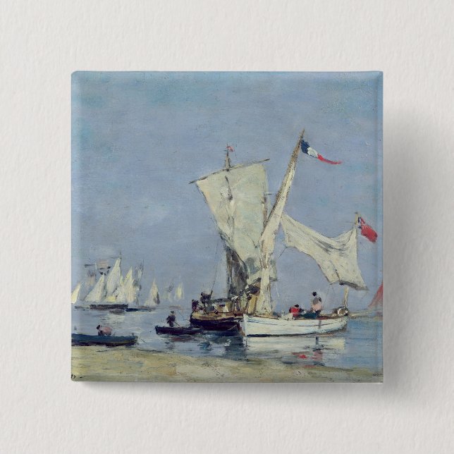 Sailing Boats, c.1869 Button (Front)