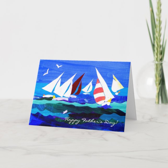 Sailing Boats Father's Day Card (Front)