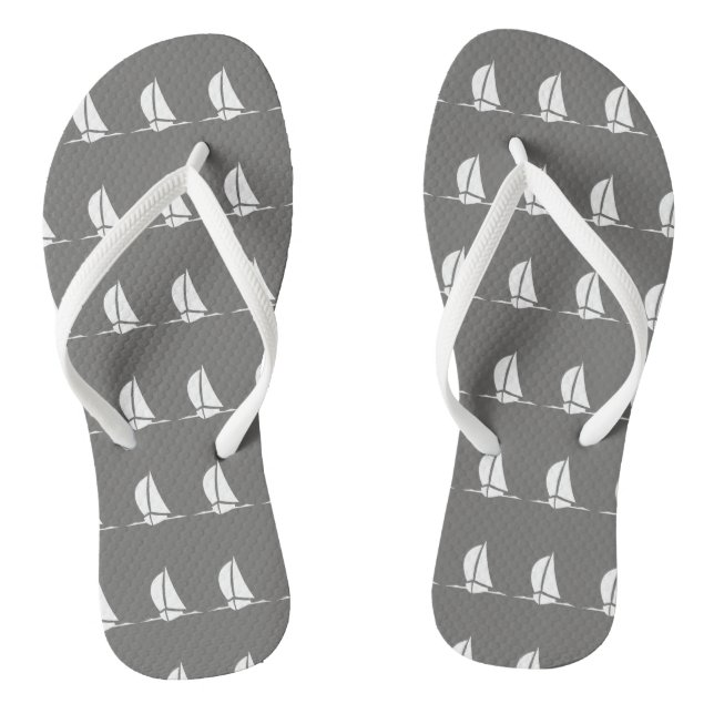 Sailing Boats Flip Flops (Footbed)