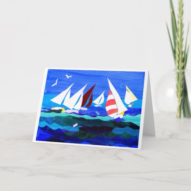 Sailing Boats Greeting Card (Front)
