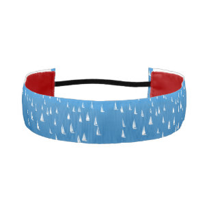 Sailing Boats in deep blue Sea - Regatta Sailboats Athletic Headband