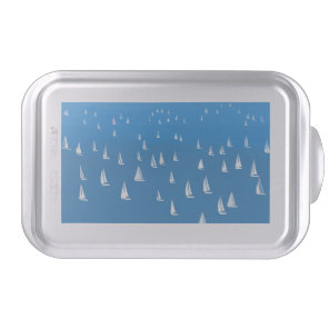 Sailing Boats in deep blue Sea - Regatta Sailboats Cake Pan