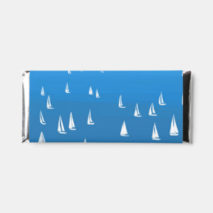 Sailing Boats in deep blue Sea - Regatta Sailboats Hershey Bar Favors