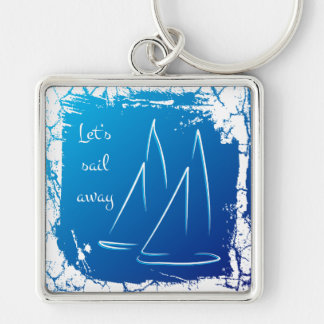 sailing boats - let's sail away keychain
