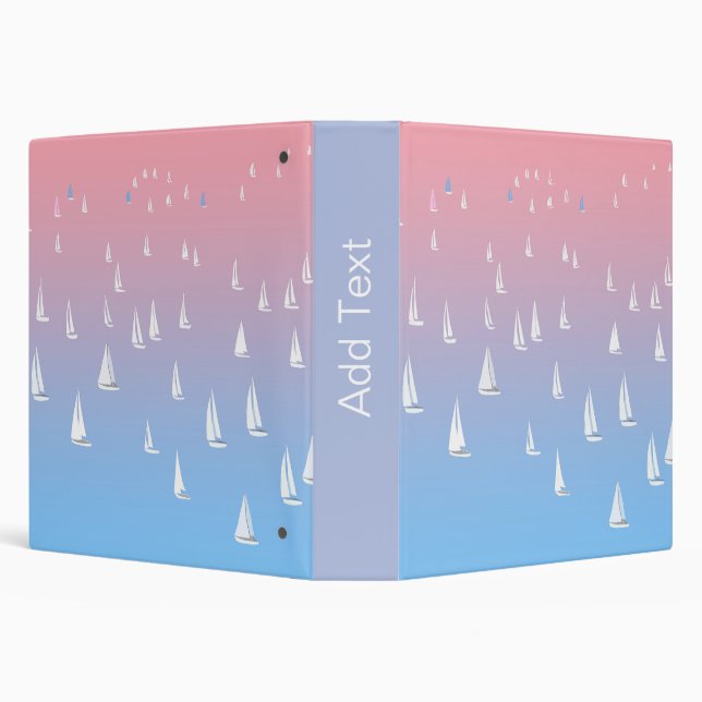 Sailing Boats on the Ocean   3 Ring Binder (Background)