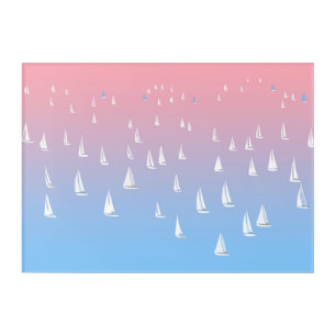Sailing Boats on the Ocean Acrylic Print
