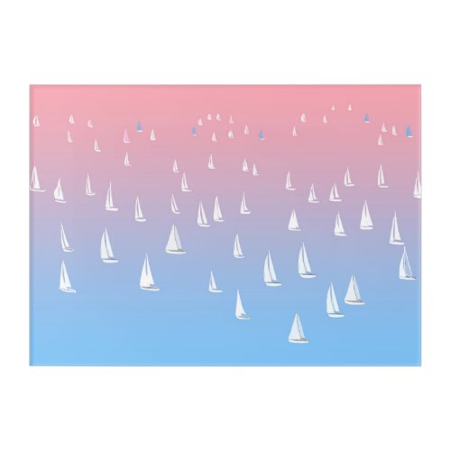 Sailing Boats on the Ocean   Acrylic Print