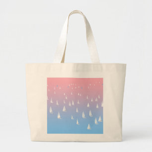 Sailing Boats on the Ocean Large Tote Bag