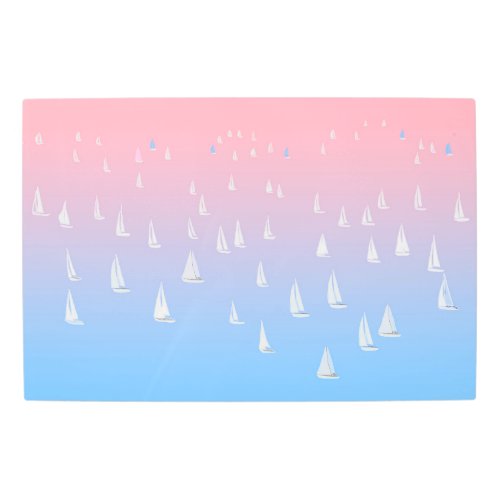 Sailing Boats on the Ocean   Metal Print