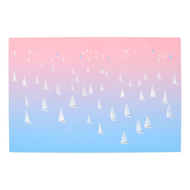 Sailing Boats on the Ocean   Metal Print (Front)