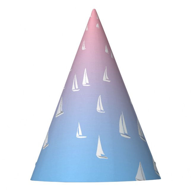 Sailing Boats on the Ocean   Party Hat (Front)