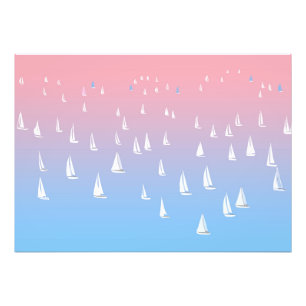 Sailing Boats on the Ocean   Photo Print