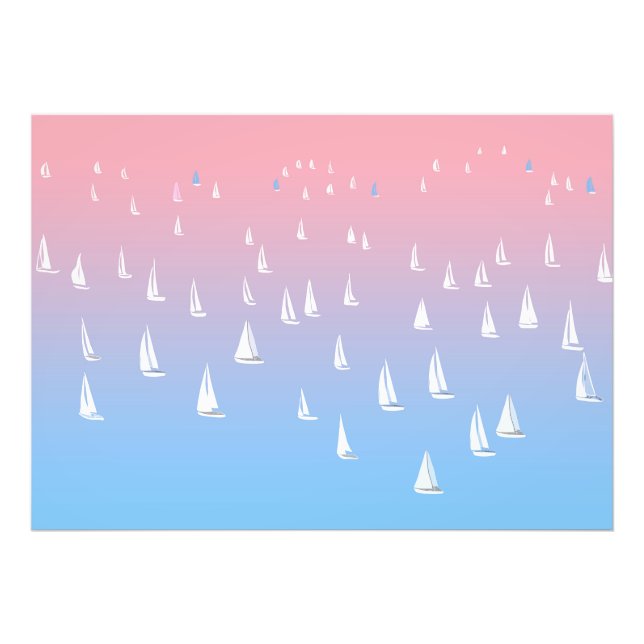 Sailing Boats on the Ocean   Photo Print (Front)