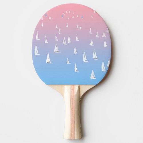 Sailing Boats on the Ocean  Ping Pong Paddle