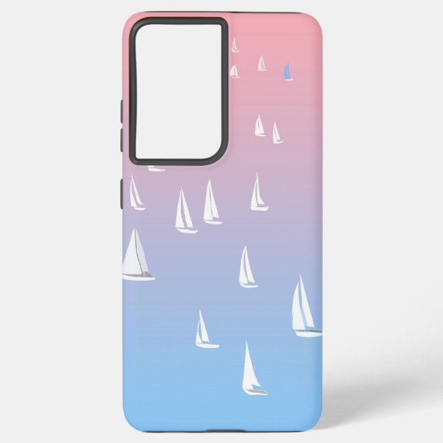 Sailing Boats on the Ocean  Samsung Galaxy Case (Back)
