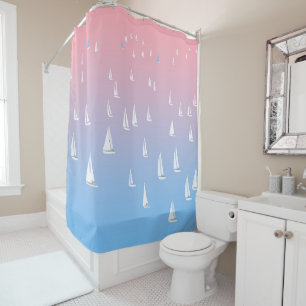 Sailing Boats on the Ocean Shower Curtain