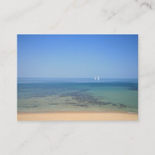 Sailing Boats Tropical Water - Gift Certificate Business Cards