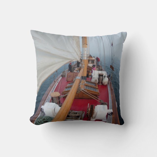 Sailing Boundary Pass Throw Pillow (Front)
