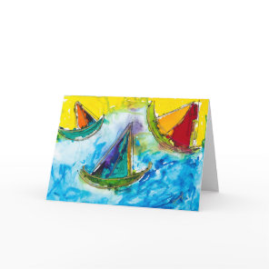 Sailing Bumpy Blank Card