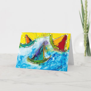 Sailing Bumpy Blank Card