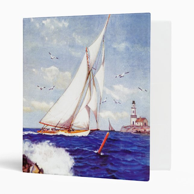 Sailing By The Lighthouse by Albert B. Marks 3 Ring Binder (Front/Inside)