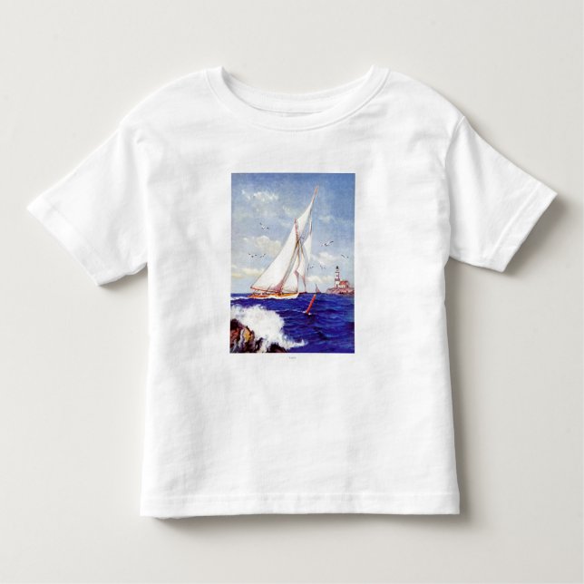Sailing By The Lighthouse by Albert B. Marks Toddler T-shirt (Front)