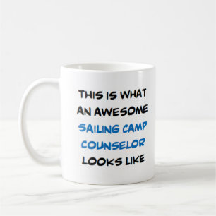 sailing camp counselor, awesome coffee mug