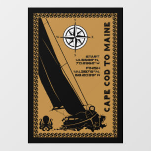 Sailing Cape Cod To Maine Wall Decal