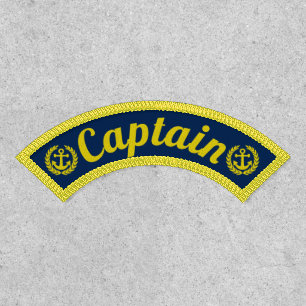 Sailing captain and ships anchor patch