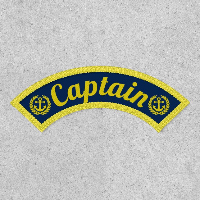 Sailing captain and ships anchor patch (Front)