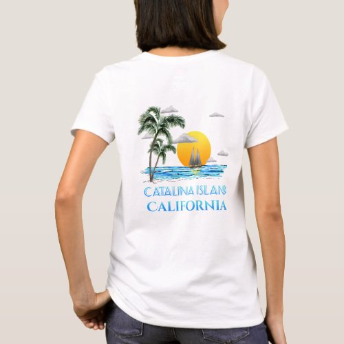 Sailing Catalina Island California Sailboat T_Shirt