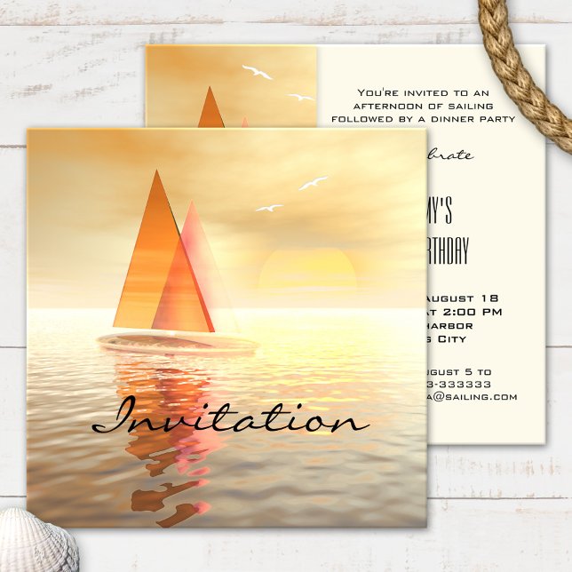 Sailing Celebration Invitation Card (Creator Uploaded)