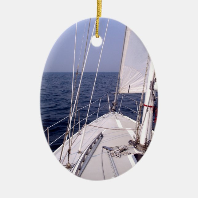 Sailing Ceramic Ornament (Front)