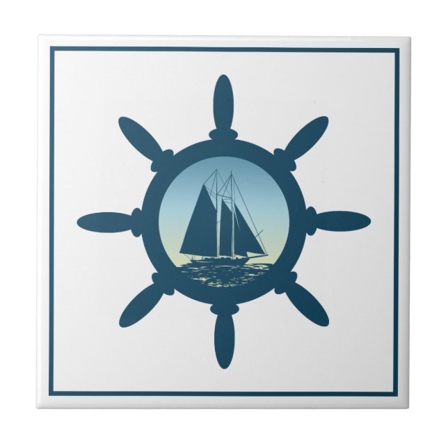 Sailing Ceramic Tile (Front)